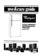 Предварительный просмотр 1 страницы Whirlpool ET12CC Use & Care Manual