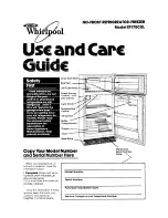 Whirlpool ET17SCXL Use And Care Manual preview