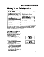 Предварительный просмотр 7 страницы Whirlpool ET18GK Use And Care Manual