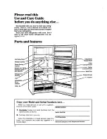 Предварительный просмотр 2 страницы Whirlpool ET18MK Use & Care Manual