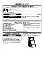 Preview for 2 page of Whirlpool ET1FHTXMB01 Use & Care Manual