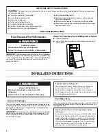 Preview for 2 page of Whirlpool ET1FTEXS User Instructions