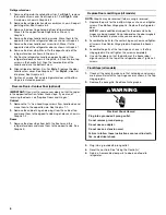 Preview for 6 page of Whirlpool ET1FTEXS User Instructions