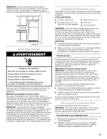 Предварительный просмотр 15 страницы Whirlpool ET1FTEXVQ - 21 cu. ft. Top-Freezer Refrigerator User Instructions