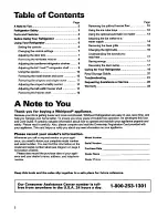 Preview for 2 page of Whirlpool ET22DKXDB00 Use And Care Manual