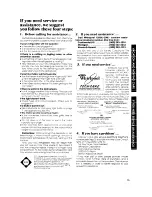 Preview for 15 page of Whirlpool ET22MK Use & Care Manual