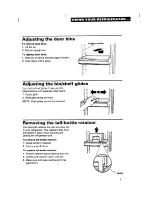 Preview for 9 page of Whirlpool ET25DK Use And Care Manual