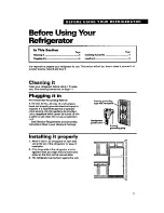 Preview for 5 page of Whirlpool ET25PK Use And Care Manual