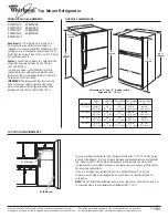 Предварительный просмотр 1 страницы Whirlpool ET4WSKXS Product Dimensions