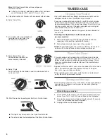 Предварительный просмотр 6 страницы Whirlpool ETW4400XQ User Instructions