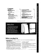 Preview for 3 page of Whirlpool EV110C Use And Care Manual