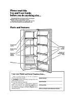 Предварительный просмотр 2 страницы Whirlpool EV110CXR Use And Care Manual