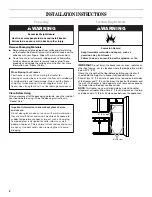 Предварительный просмотр 4 страницы Whirlpool EV120NXR Use And Care Manual