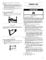 Предварительный просмотр 11 страницы Whirlpool EV120NXR Use And Care Manual