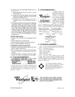 Preview for 8 page of Whirlpool EV150NXK Use And Care Manual