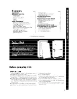 Preview for 3 page of Whirlpool EV15HK Use & Care Manual