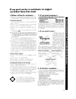 Preview for 11 page of Whirlpool EV15HK Use & Care Manual