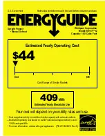 Whirlpool EV160FXBQ Energy Manual preview