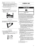 Предварительный просмотр 11 страницы Whirlpool  EV160NZTQ Use & Care Manual