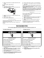 Предварительный просмотр 13 страницы Whirlpool  EV160NZTQ Use & Care Manual