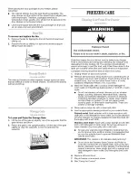 Предварительный просмотр 11 страницы Whirlpool EV160NZTQ00 Use & Care Manual