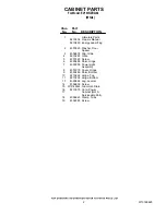 Preview for 2 page of Whirlpool EV161NZRQ04 Parts Manual