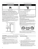 Предварительный просмотр 4 страницы Whirlpool EV165NXTN00 Use & Care Manual