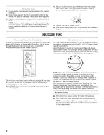 Preview for 8 page of Whirlpool EV187NYRQ00 Use & Care Manual