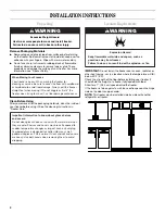 Предварительный просмотр 4 страницы Whirlpool EV188NYW 5-10 Use And Care Manual