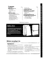 Preview for 3 page of Whirlpool EV190N Use And Care Manual