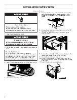 Preview for 4 page of Whirlpool EV209NBT - INSTALLATION 5-10 Installation Instructions Manual