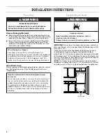 Preview for 4 page of Whirlpool EV209NBT Use And Care Manual