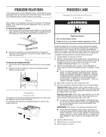 Preview for 11 page of Whirlpool EV209NBTQ01 Use & Care Manual