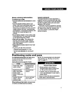 Preview for 9 page of Whirlpool FEP310B Use And Care Manual