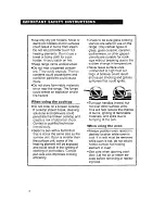 Preview for 4 page of Whirlpool FEP314B Important Instructions Manual