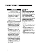 Preview for 20 page of Whirlpool FEP314B Important Instructions Manual