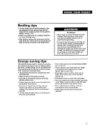 Preview for 15 page of Whirlpool FEP330Y Use And Care Manual