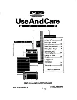 Preview for 1 page of Whirlpool FES364B Use And Care Manual