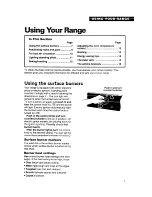 Preview for 7 page of Whirlpool FGP320A Use And Care Manual