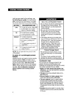 Preview for 8 page of Whirlpool FGP320A Use And Care Manual