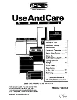 Preview for 1 page of Whirlpool FGS385B Use And Care Manual