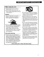 Preview for 5 page of Whirlpool FGS385B Use And Care Manual