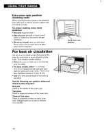 Preview for 10 page of Whirlpool FGS385B Use And Care Manual