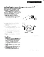 Preview for 13 page of Whirlpool FGS385B Use And Care Manual