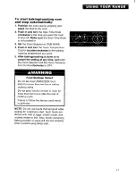 Preview for 17 page of Whirlpool FGS385B Use And Care Manual