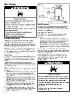 Предварительный просмотр 6 страницы Whirlpool FLAME LOCK 315420-000 Installation And Use Manual