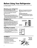 Предварительный просмотр 6 страницы Whirlpool Freezer Refrigerator Use And Care Manual