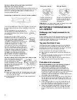 Предварительный просмотр 20 страницы Whirlpool Front Loading Washing Machine User Manual