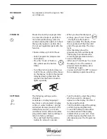 Предварительный просмотр 28 страницы Whirlpool FSCR 10431 Health & Safety, Use & Care And Installation Manual