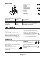 Предварительный просмотр 2 страницы Whirlpool FSCR10431 Reference Manual